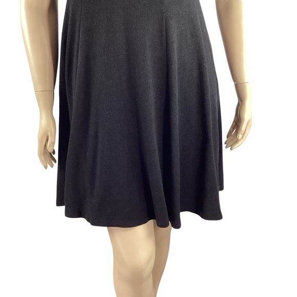 Torrid Mini Hacci Mock Neck Skater Dress Black Size 12 - Picture 3 of 7